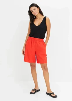 Best Schlupf-Bermuda aus luftigem Leinen-Mix Damen Nachhaltigere Materialien|Hosen