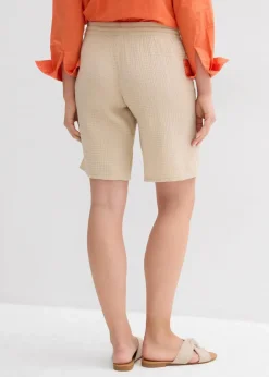 Damen bonprix Bekleidung·Outdoorbekleidung|Bekleidung·Kleider|Schlupf-Bermuda aus Musselin