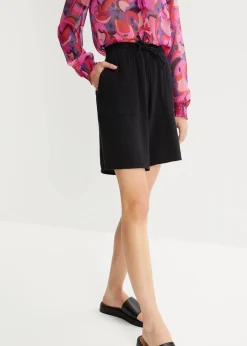 Sale Schlupf-Bermuda aus Musselin Damen Nachhaltigere Materialien|Hosen