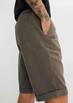 Hot Schlupf-Bermuda aus reiner Baumwolle, Regular Fit Herren Große Größen|Shorts