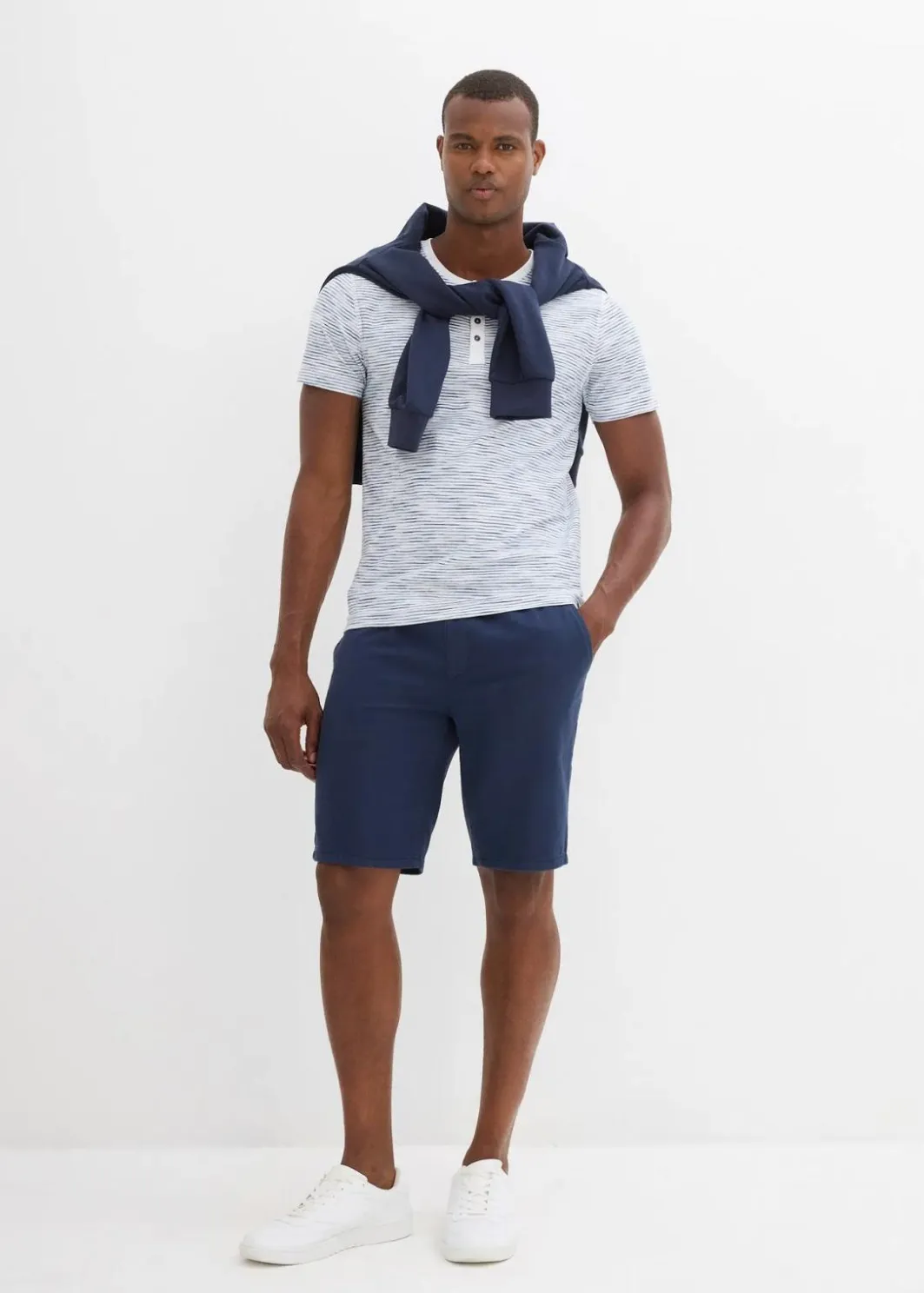 Best Schlupf-Bermuda aus reiner Baumwolle, Regular Fit Herren Hosen|Shorts