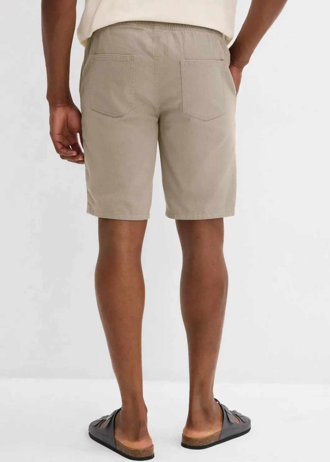 Clearance Schlupf-Bermuda aus reiner Baumwolle, Regular Fit Herren Große Größen|Shorts