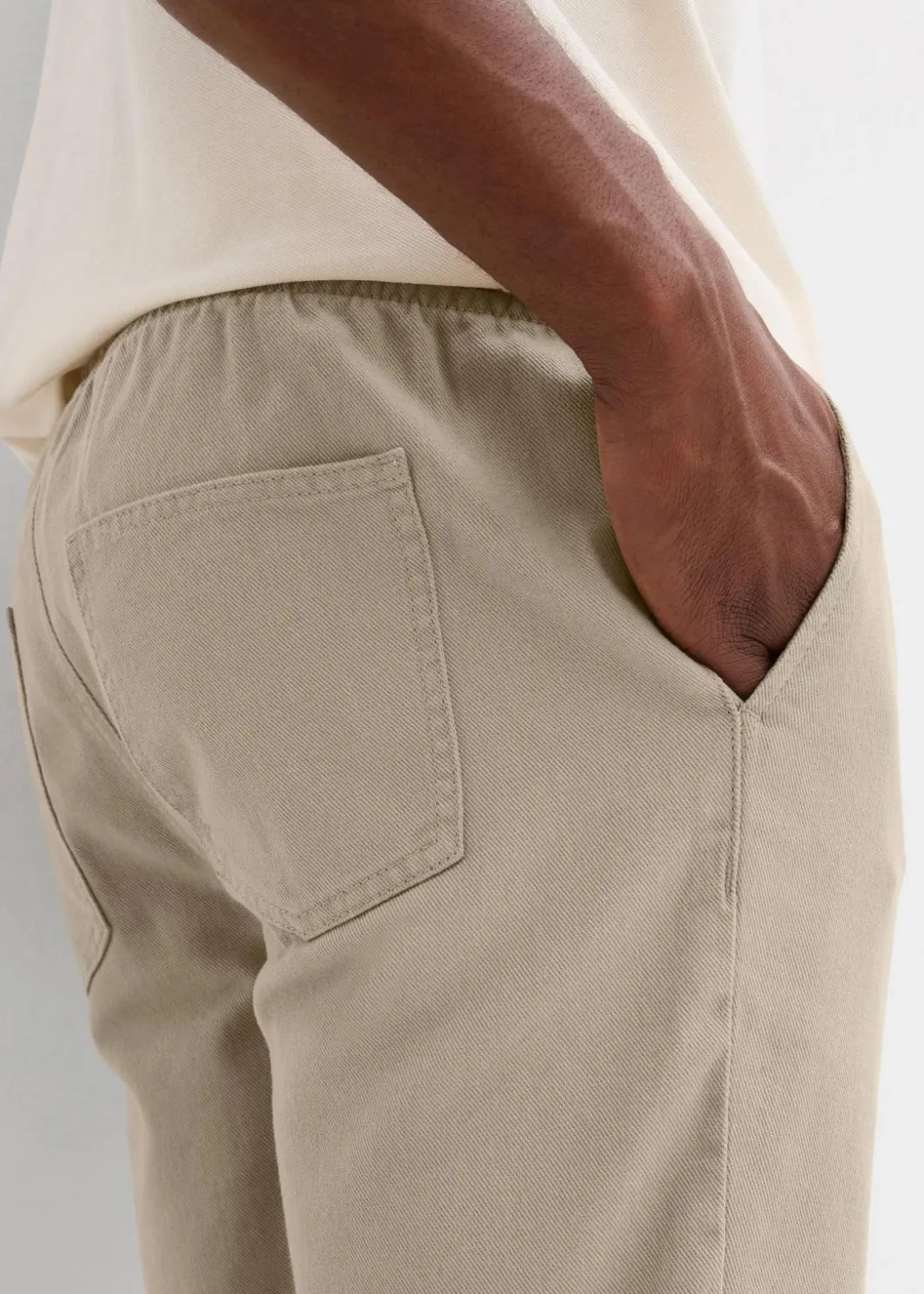Clearance Schlupf-Bermuda aus reiner Baumwolle, Regular Fit Herren Große Größen|Shorts