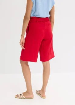 Outlet Schlupf-Bermuda aus Viskose-Mix Damen Bekleidung·Outdoorbekleidung|Bekleidung·Kleider