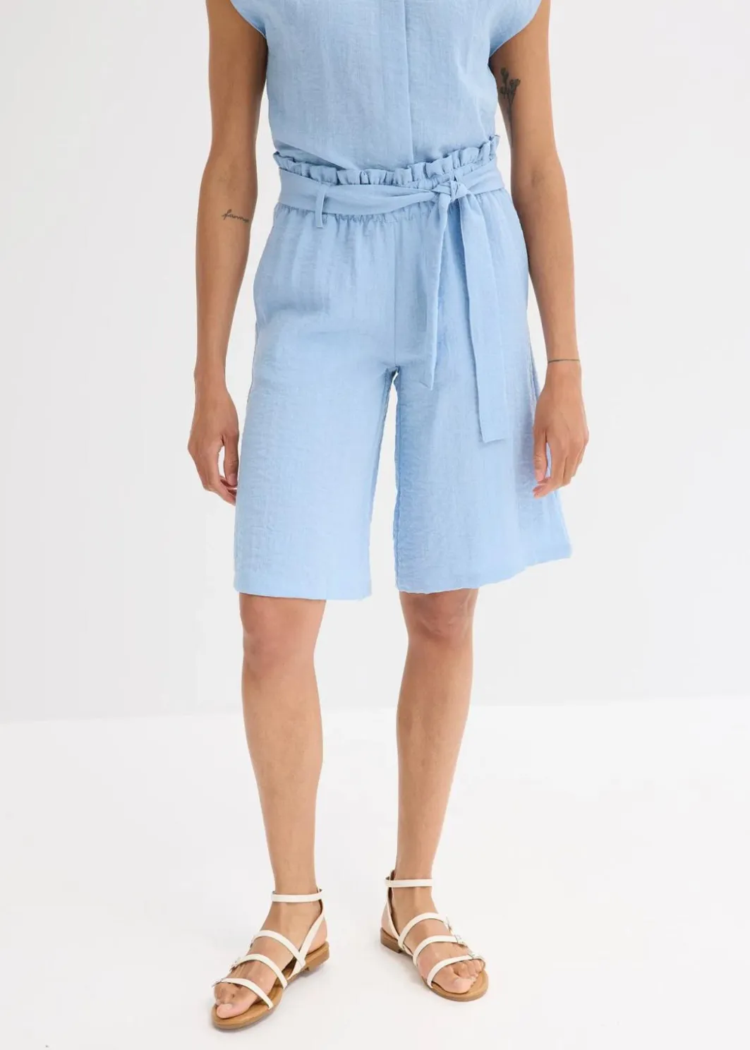 Damen bonprix Nachhaltigere Materialien|Hosen|Schlupf-Bermuda aus Viskose-Mix