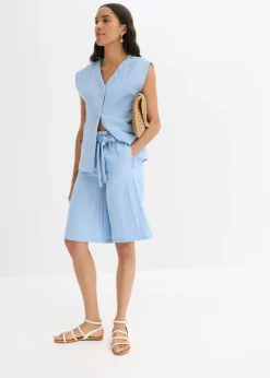 Damen bonprix Nachhaltigere Materialien|Hosen|Schlupf-Bermuda aus Viskose-Mix