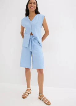 Damen bonprix Nachhaltigere Materialien|Hosen|Schlupf-Bermuda aus Viskose-Mix