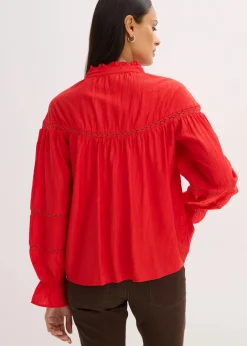 Damen bonprix Bekleidung·Jacken & Mäntel|Blusen & Tuniken|Schlupfbluse aus feinem Viskose-Mix