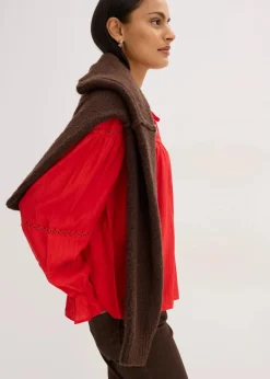 Damen bonprix Bekleidung·Jacken & Mäntel|Blusen & Tuniken|Schlupfbluse aus feinem Viskose-Mix