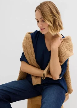 Sale Schlupfbluse aus fließender Viskose Damen Bekleidung·Jacken & Mäntel|Blusen & Tuniken