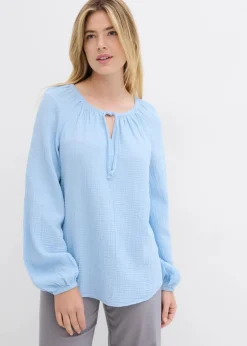New Schlupfbluse aus luftigem Musselin Damen Blusen & Tuniken|Bekleidung·Jacken & Mäntel