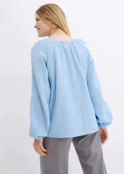 New Schlupfbluse aus luftigem Musselin Damen Blusen & Tuniken|Bekleidung·Jacken & Mäntel
