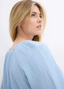 New Schlupfbluse aus luftigem Musselin Damen Blusen & Tuniken|Bekleidung·Jacken & Mäntel