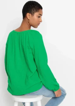 Damen bonprix Blusen & Tuniken|Bekleidung·Jacken & Mäntel|Schlupfbluse aus luftigem Musselin