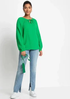 Damen bonprix Blusen & Tuniken|Bekleidung·Jacken & Mäntel|Schlupfbluse aus luftigem Musselin