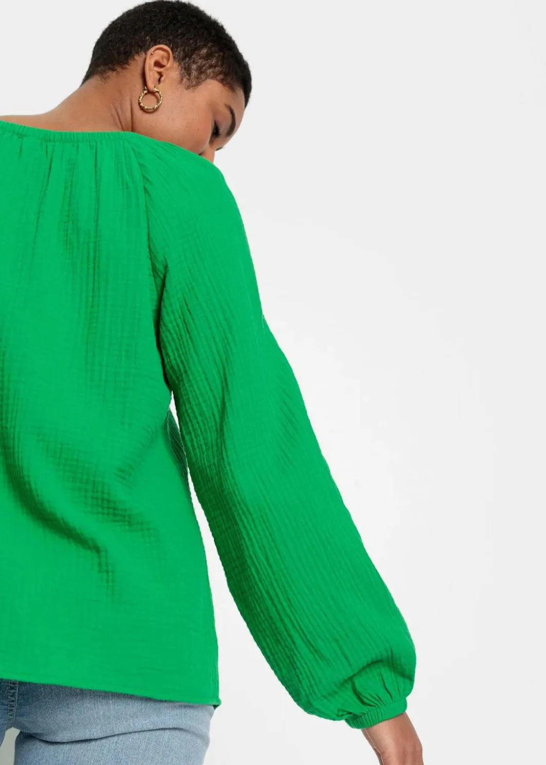 Damen bonprix Blusen & Tuniken|Bekleidung·Jacken & Mäntel|Schlupfbluse aus luftigem Musselin