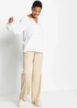 Clearance Schlupfbluse aus luftigem Musselin Damen Bekleidung·Jacken & Mäntel|Blusen & Tuniken