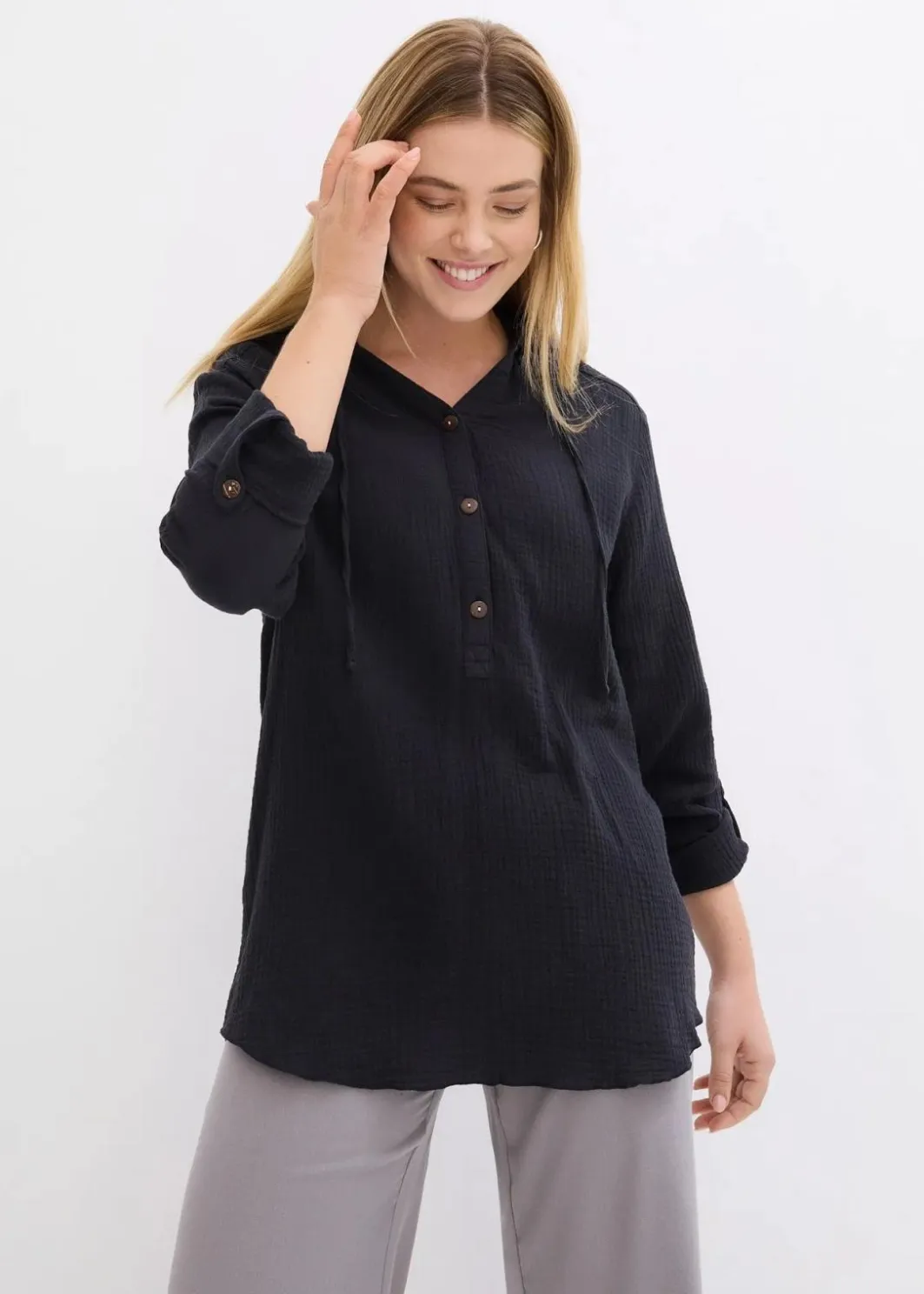 Best Schlupfbluse aus luftigem Musselin Damen Blusen & Tuniken|Bekleidung·Jacken & Mäntel