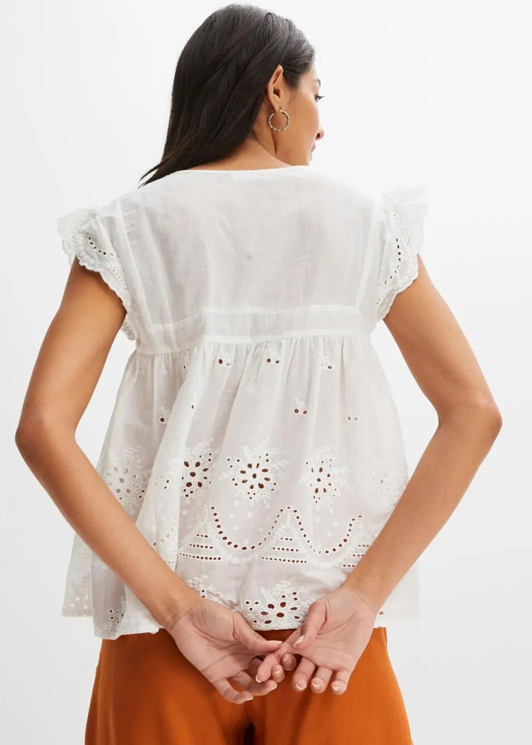 Clearance Schlupfbluse aus reiner Baumwolle Damen Bekleidung·Jacken & Mäntel|Blusen & Tuniken