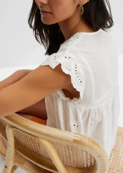 Clearance Schlupfbluse aus reiner Baumwolle Damen Bekleidung·Jacken & Mäntel|Blusen & Tuniken
