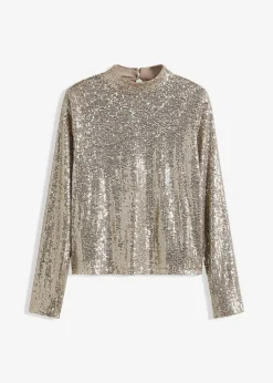 Damen bonprix Bekleidung·Jacken & Mäntel|Blusen & Tuniken|Schlupfbluse mit Pailletten
