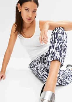 Online Schlupfhose aus fließender Viskose Damen Bekleidung·Kleider|Hosen
