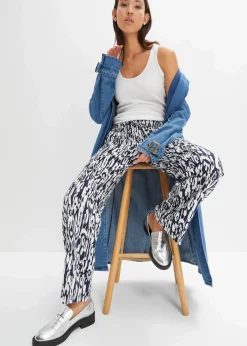 Online Schlupfhose aus fließender Viskose Damen Bekleidung·Kleider|Hosen