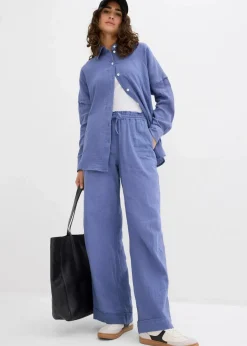 Damen bonprix Zweiteiler & Sets|Hosen|Schlupfhose aus luftigem Musselin