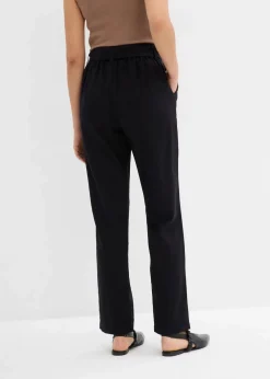 Damen bonprix Hosen|Schlupfhose aus luftigem Leinen-Viskose-Mix