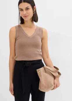 Damen bonprix Hosen|Schlupfhose aus luftigem Leinen-Viskose-Mix