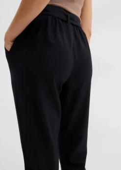Damen bonprix Hosen|Schlupfhose aus luftigem Leinen-Viskose-Mix