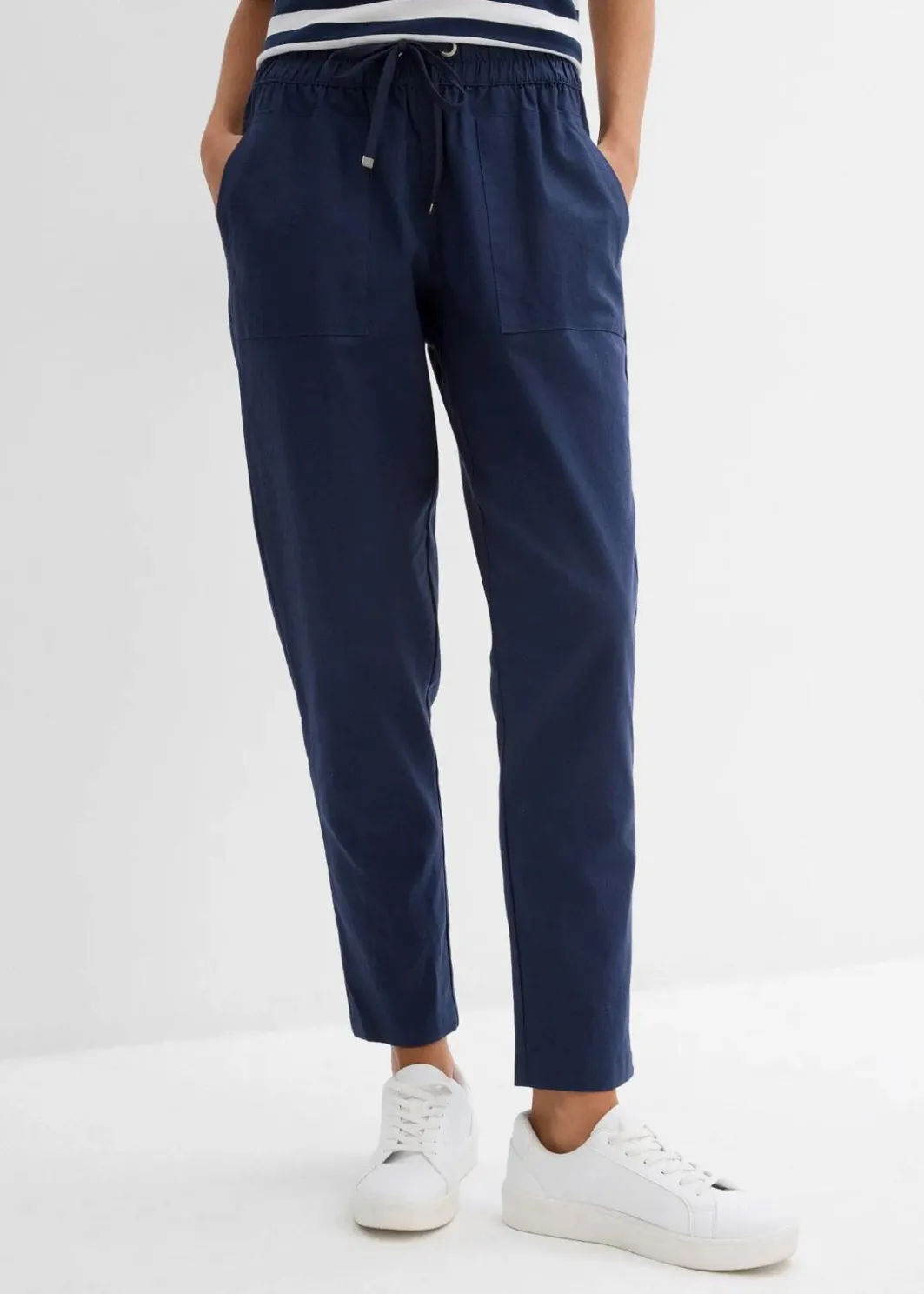 Discount Schlupfhose aus luftigem Leinen-Mix Damen Hosen