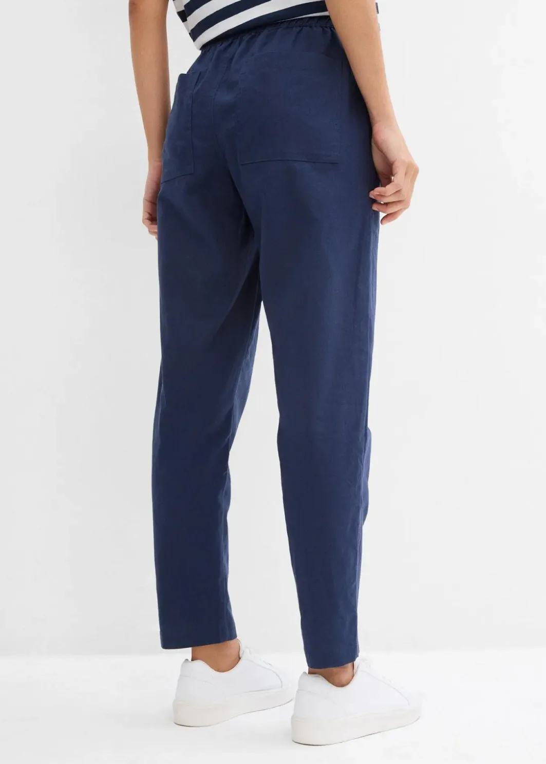 Discount Schlupfhose aus luftigem Leinen-Mix Damen Hosen