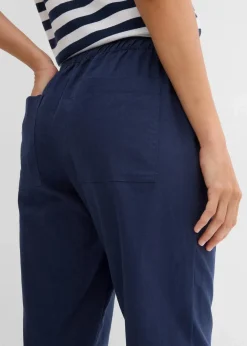 Discount Schlupfhose aus luftigem Leinen-Mix Damen Hosen