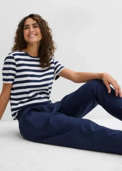 Discount Schlupfhose aus luftigem Leinen-Mix Damen Hosen