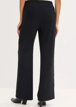 Damen bonprix Bekleidung·Kleider|Hosen|Schlupfhose aus Punto di Roma mit Glitzersteinchen