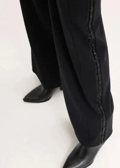 Damen bonprix Bekleidung·Kleider|Hosen|Schlupfhose aus Punto di Roma mit Glitzersteinchen