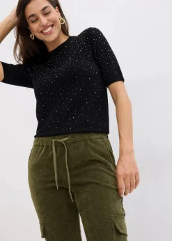 Damen bonprix Bekleidung·Kleider|Hosen|Schlupfhose aus Samt-Cord
