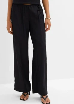 Clearance Schlupfhose aus strukturiertem Viskose-Mix Damen Bekleidung·Kleider|Zweiteiler & Sets