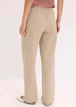Hot Schlupfhose aus strukturiertem Crinkle Damen Hosen