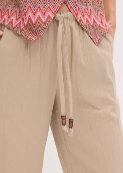 Hot Schlupfhose aus strukturiertem Crinkle Damen Hosen