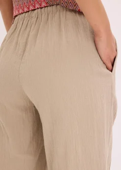 Hot Schlupfhose aus strukturiertem Crinkle Damen Hosen