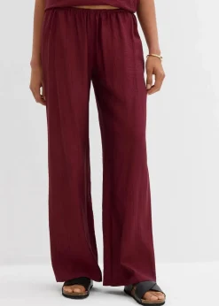 New Schlupfhose aus strukturiertem Viskose-Mix Damen Hosen|Zweiteiler & Sets