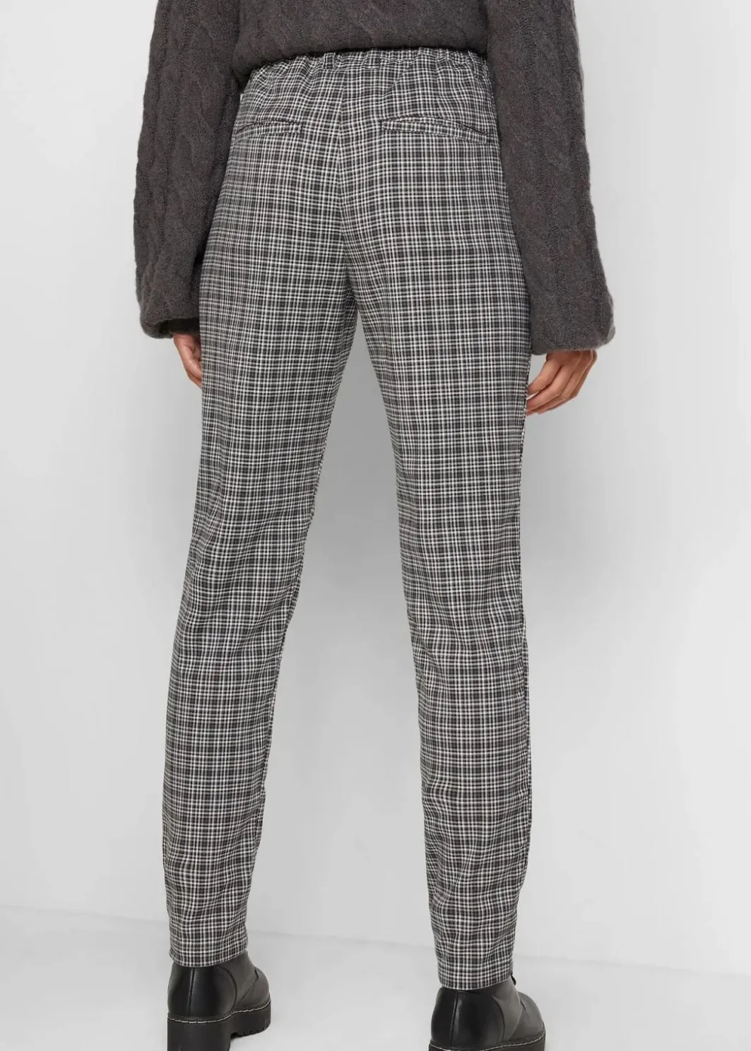Damen bonprix Bekleidung·Kleider|Nachhaltigere Materialien|Schlupfhose mit Bequembund, kariert