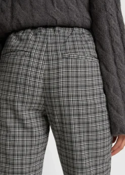 Damen bonprix Bekleidung·Kleider|Nachhaltigere Materialien|Schlupfhose mit Bequembund, kariert