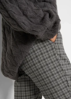 Damen bonprix Bekleidung·Kleider|Nachhaltigere Materialien|Schlupfhose mit Bequembund, kariert