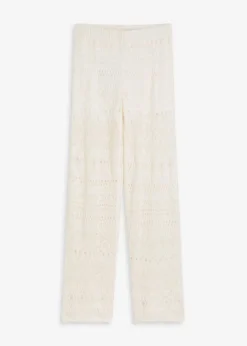 Outlet Schlupfhose mit Lochstrickmuster Damen Hosen|Bekleidung·Kleider