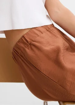 Damen bonprix Hosen|Nachhaltigere Materialien|Schlupfhose mit Schleifen