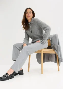 Damen bonprix Hosen|Bekleidung·Kleider|Schlupfhose mit Umschlag