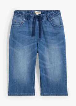 Kinder bonprix Jungen 9-16 Jahre·Shorts|Jungen 9-16 Jahre·Jeans|Schlupf-Jeans-Longbermuda, Slim Fit